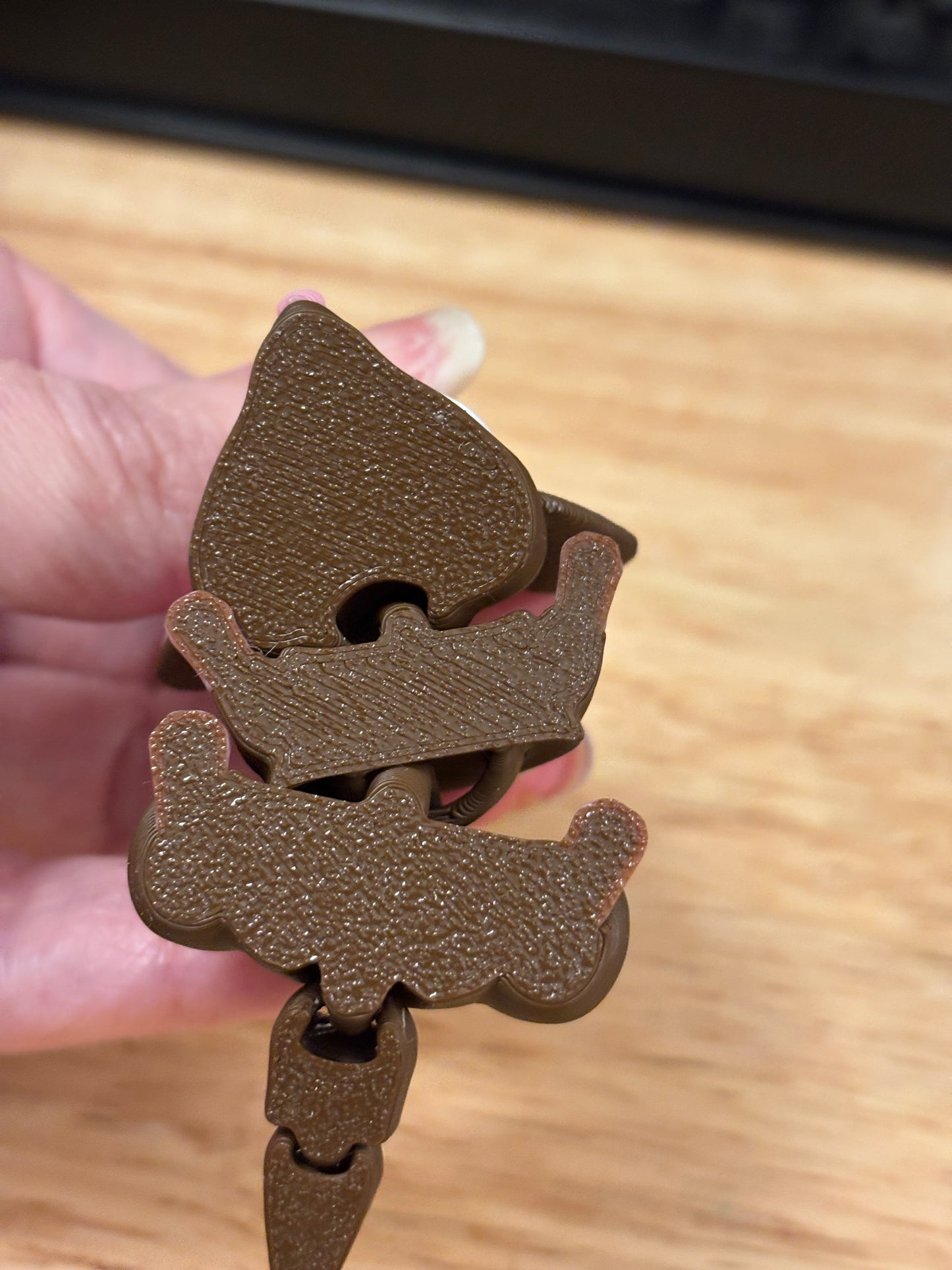 2 Cute Mice key chains, 3D printed mouse key chain