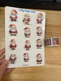 Bundle duo Santa Sticker Sheet and Santa Stamp Washi tape, Santa sheet, Stamp washi tape