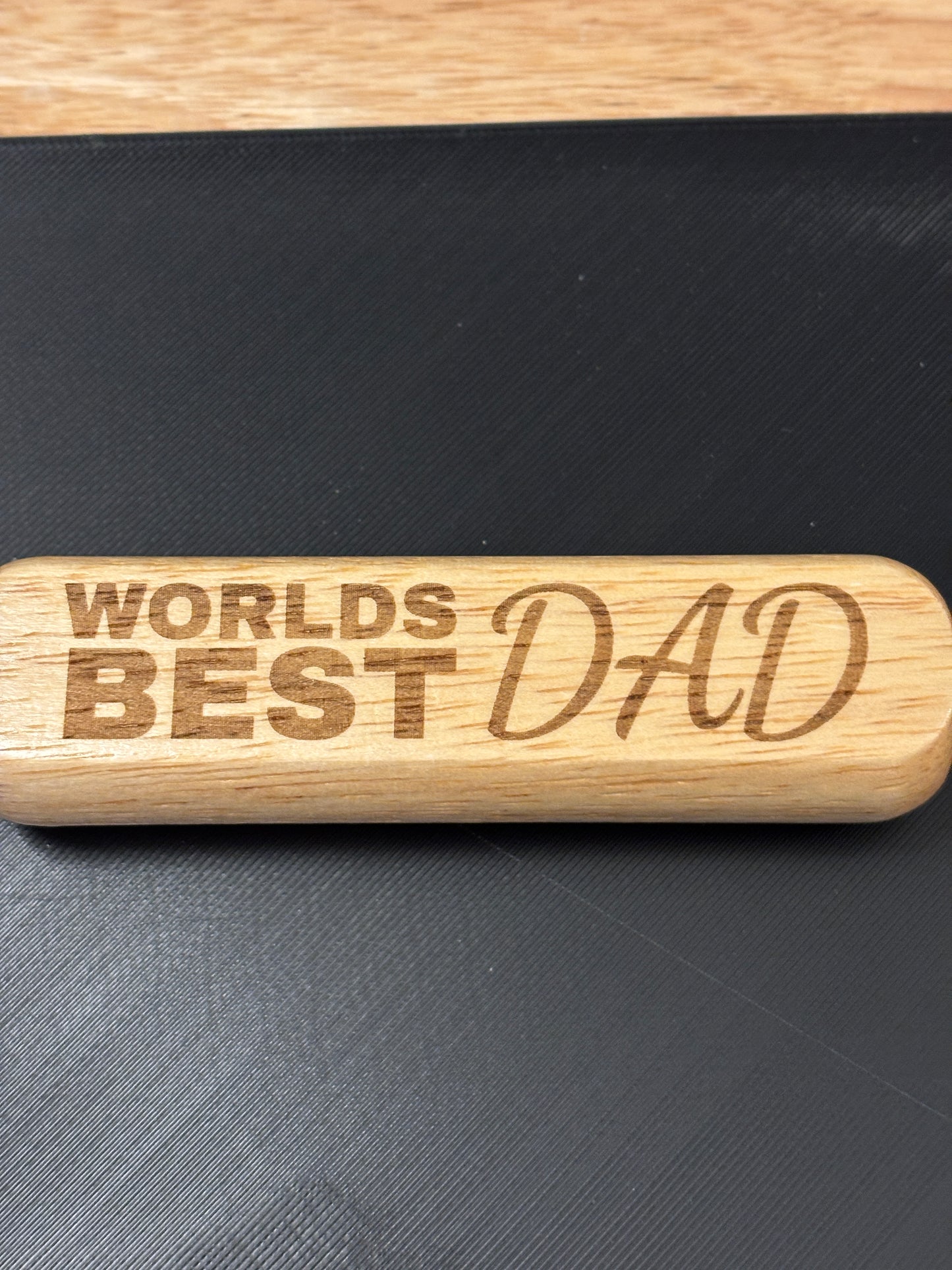Worlds Best Dad bottle opener, Custom bottle opener, Engraved wooden bottle opener