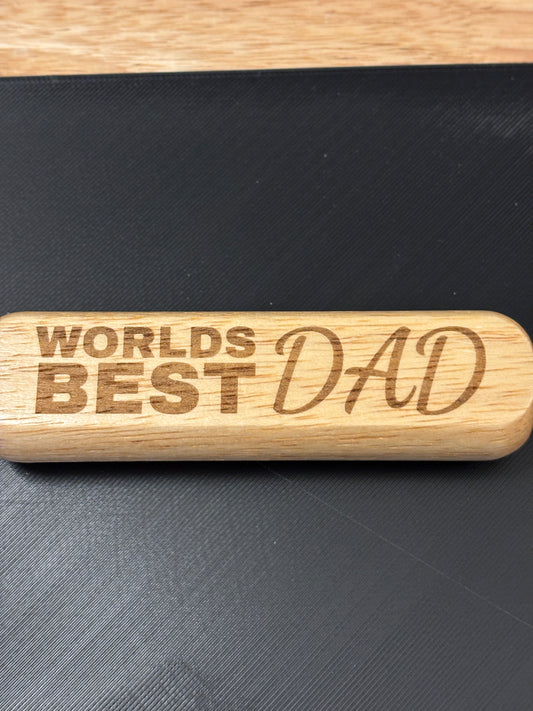 Worlds Best Dad bottle opener, Custom bottle opener, Engraved wooden bottle opener