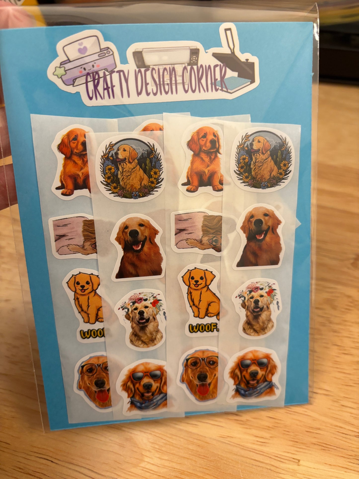 30 pcs Golden Retriever sticker Packs