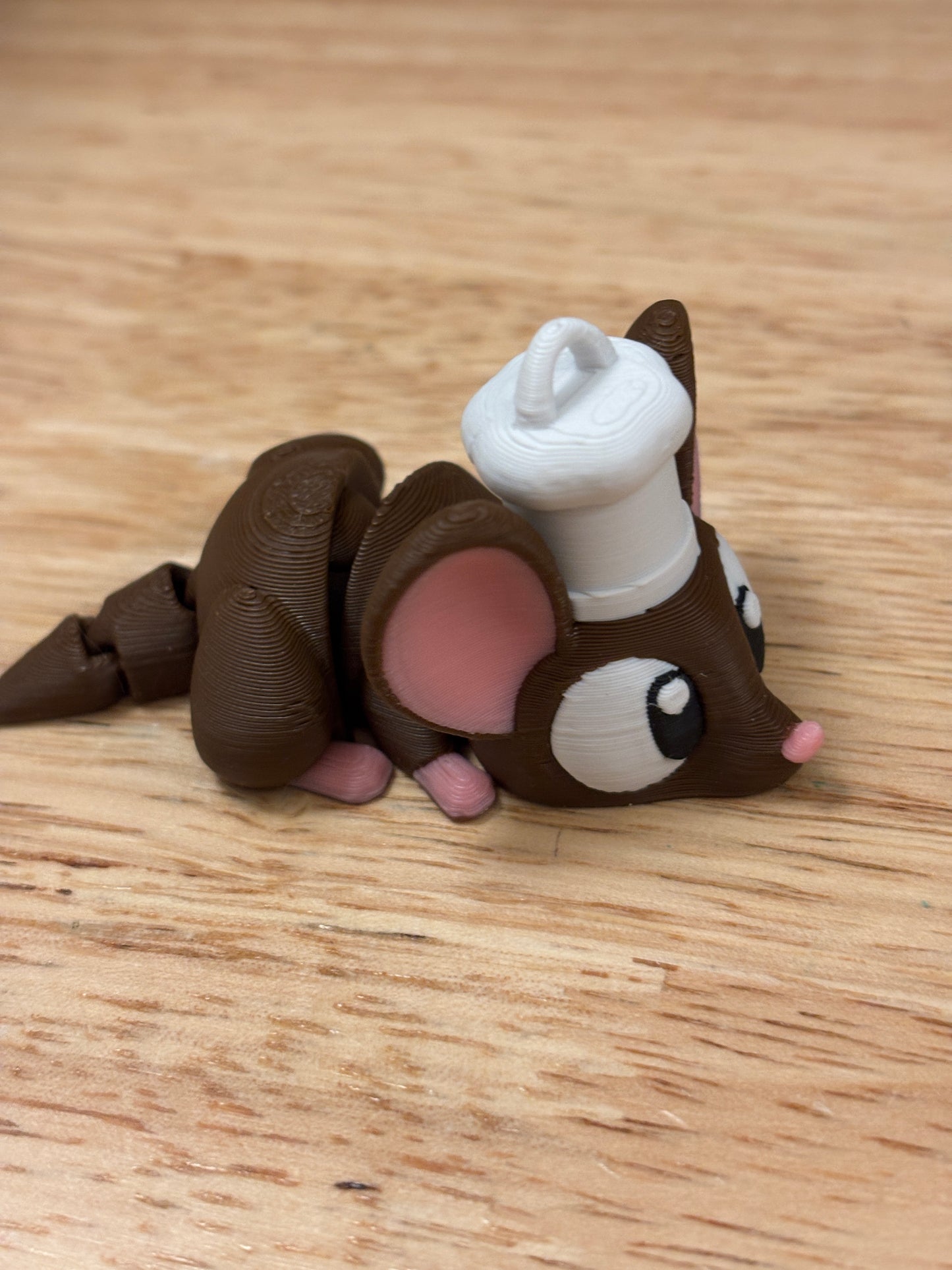 2 Cute Mice key chains, 3D printed mouse key chain