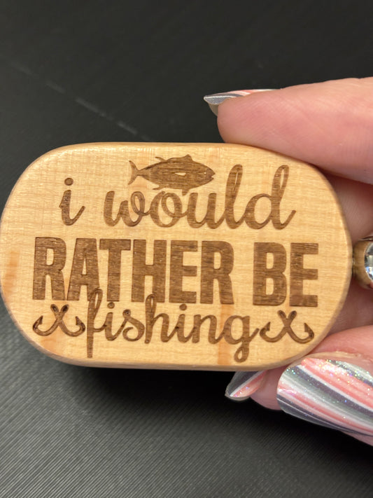 I Would Rather be Fishing Key chain, Fishing Key chain, Custom key chain, Engraved Keyc hain, Wooden Key chain