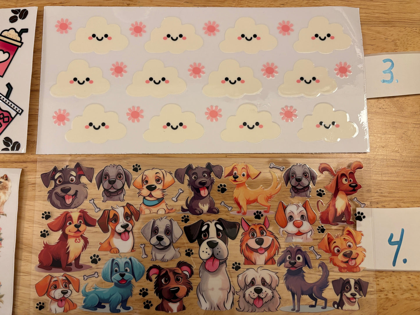 Coffee Design, Flowery Cats, lots of Dogs Tumbler option