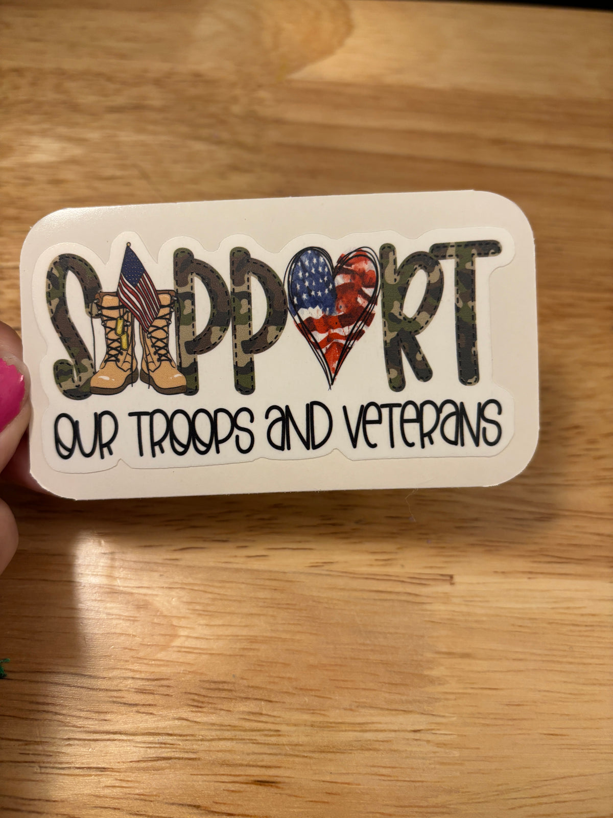 Support our Troops and Veterans STICKER, Military sticker, Laptop sticker, Army sticker, military sticker, Support Military sticker