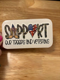 Support our Troops and Veterans STICKER, Military sticker, Laptop sticker, Army sticker, military sticker, Support Military sticker