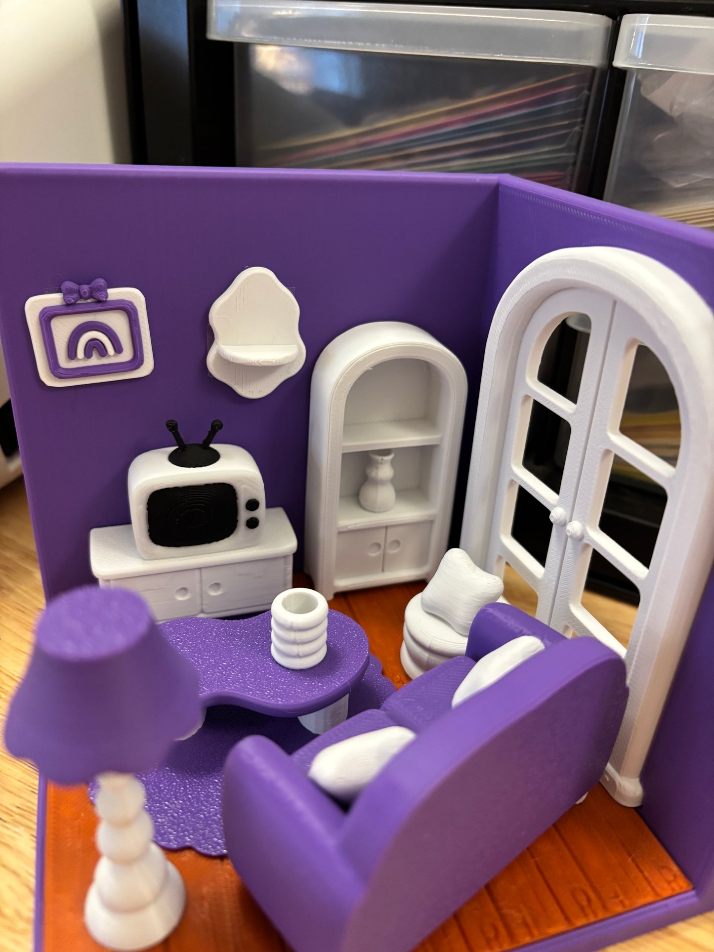 Custom Tiny Living Room, 3D printed living room, living room, Tiny Room