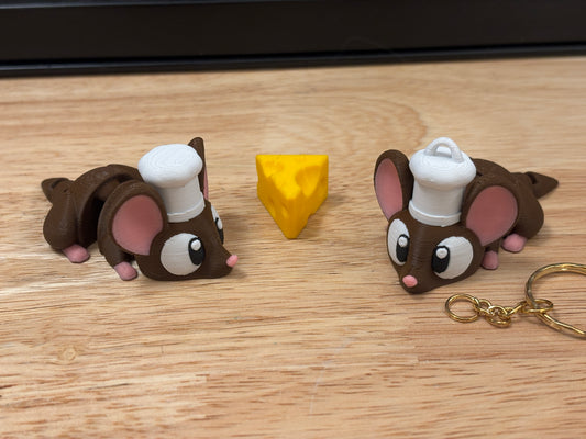 2 Cute Mice key chains, 3D printed mouse key chain