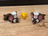 2 Cute Mice key chains, 3D printed mouse key chain