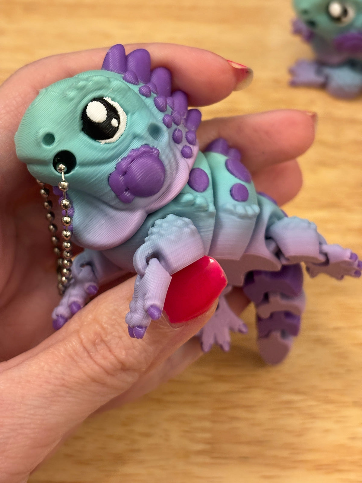 Baby Flexi Iguana keychain, 3D printed Iguana, Rainbow iguana, Moveable iguana
