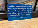 No Distance can Weaken our Bond Card, Engraved Wallet Couples Card