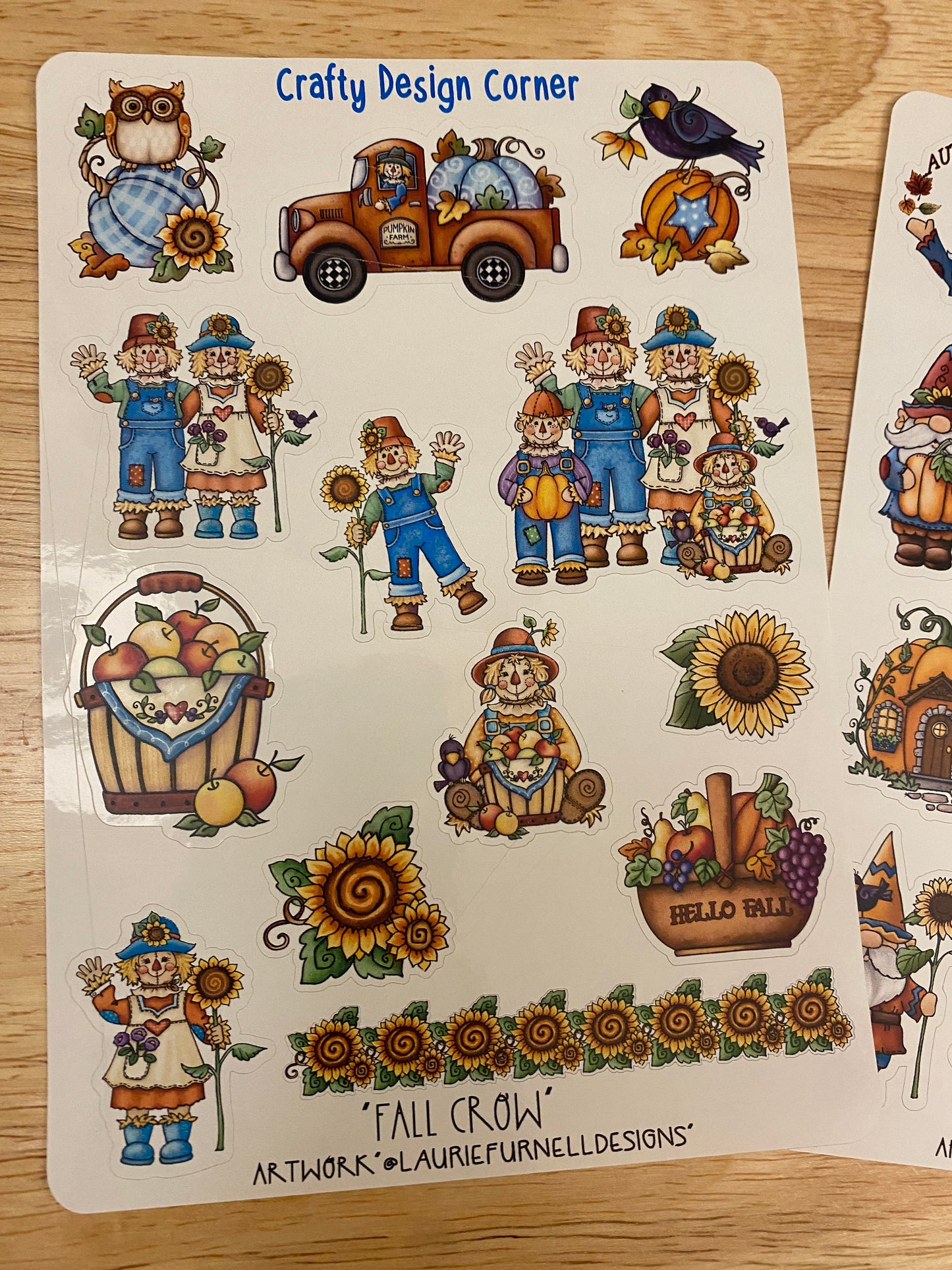 Fall Bundle Sticker Sheets, Fall Gnomes stickers and Fall Scarecrows stickers