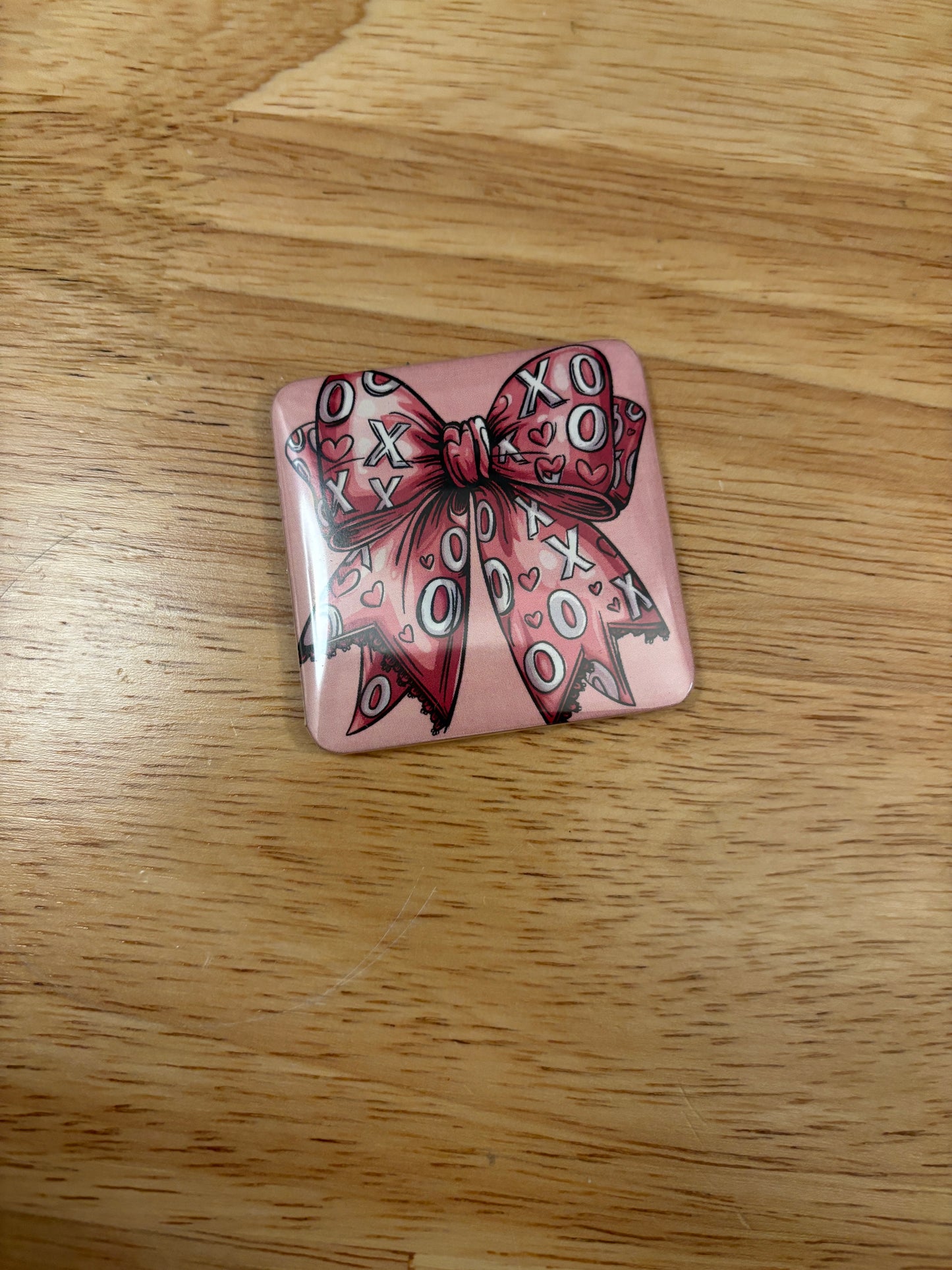 Pink Bow Fridge Magnet