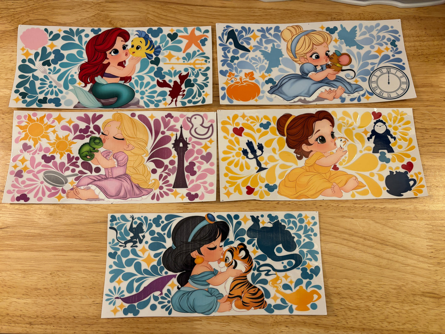 Princess Tumblers, Cute Princesses on Glass Tumbler