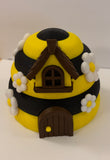 Bee Hive with 3 bees, interchangeable into keychains, 3D printed bee hive, Honey Bees with Hive