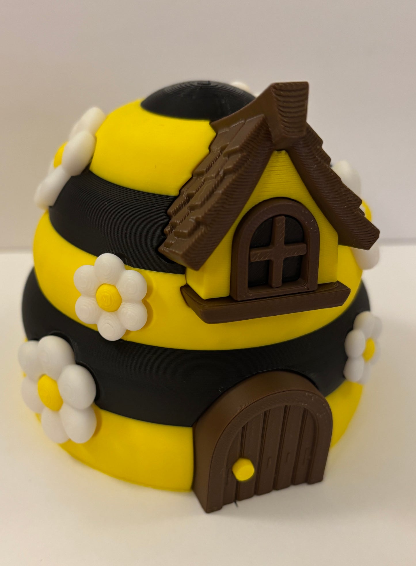 Bee Hive with 3 bees, interchangeable into keychains, 3D printed bee hive, Honey Bees with Hive