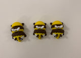 Brown Bee Hive with 3 bees, interchangeable into keychains, 3D printed bee hive, Honey Bees with Hive