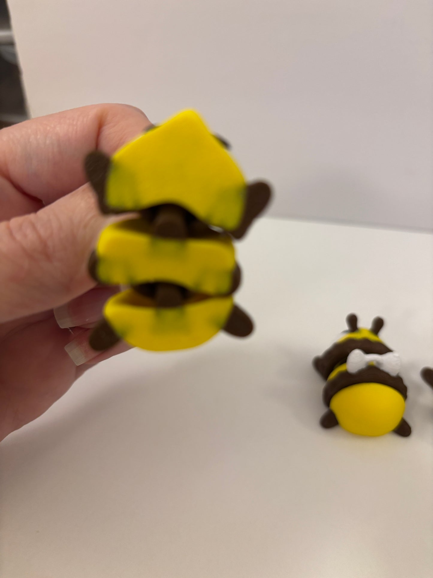 Bee Hive with 3 bees, interchangeable into keychains, 3D printed bee hive, Honey Bees with Hive