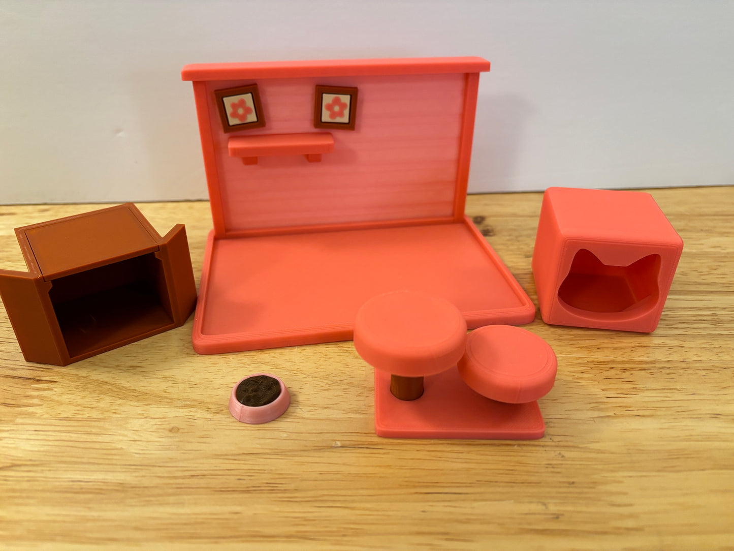 Pre-Glued DIY Kitty Play set, Cute Cat playset, 3d printed Cat playset, Catio for kitties