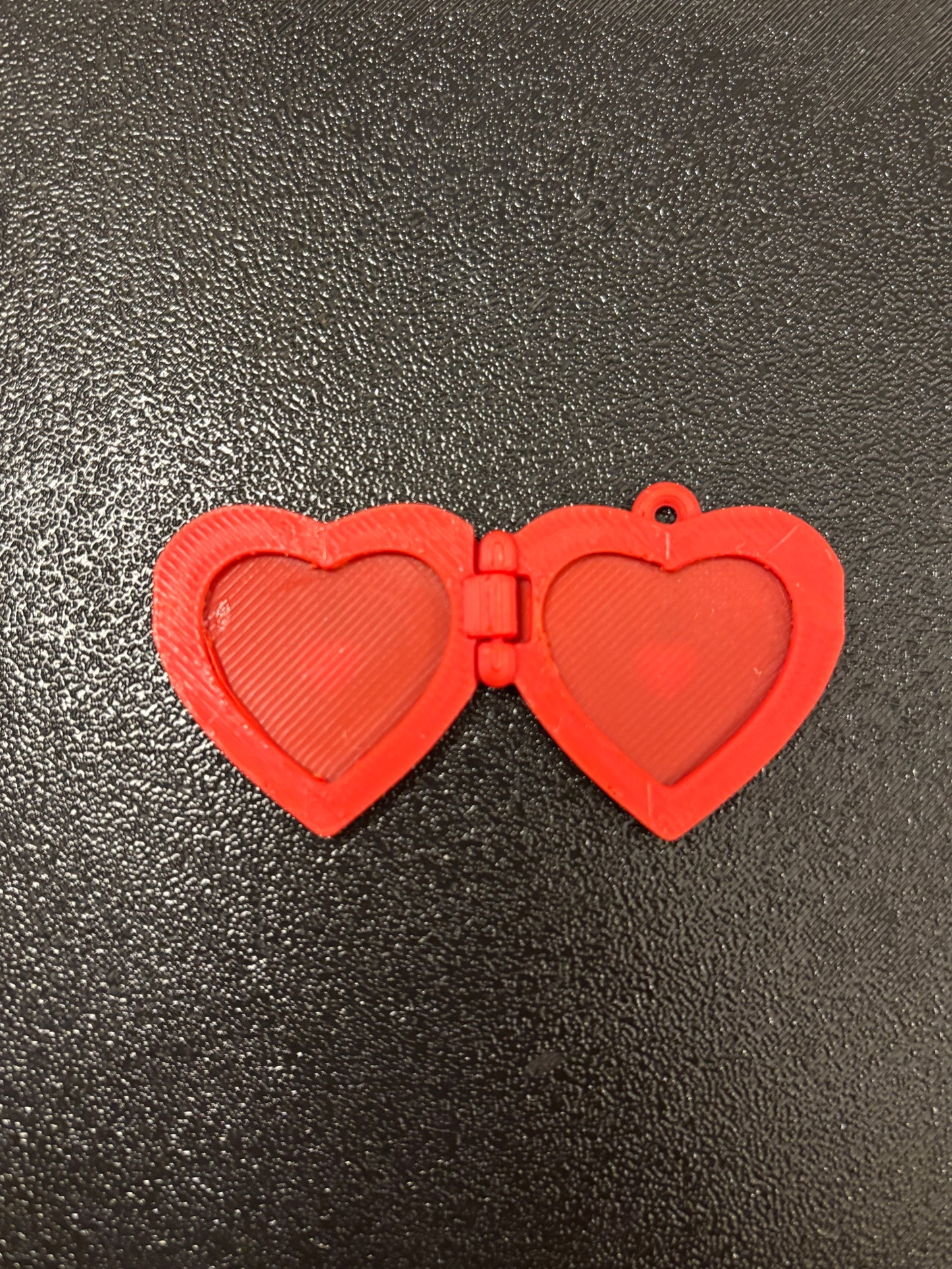 3D Printed Photo Heart Locket Key Chain with stencil, Heart Locket with Photo area and stencil