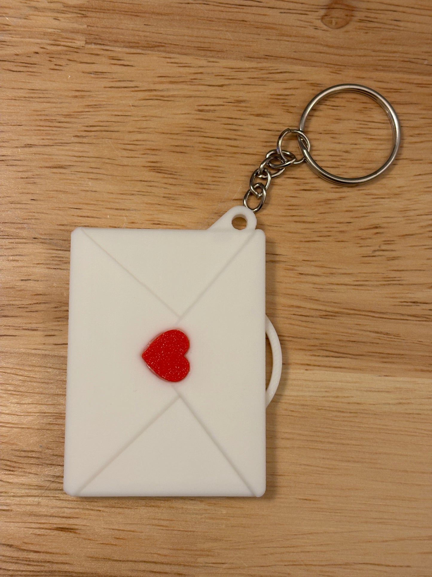 Cute Envelope with photo key chain, photo keychain, Heart on Envelop with Photo Keychain