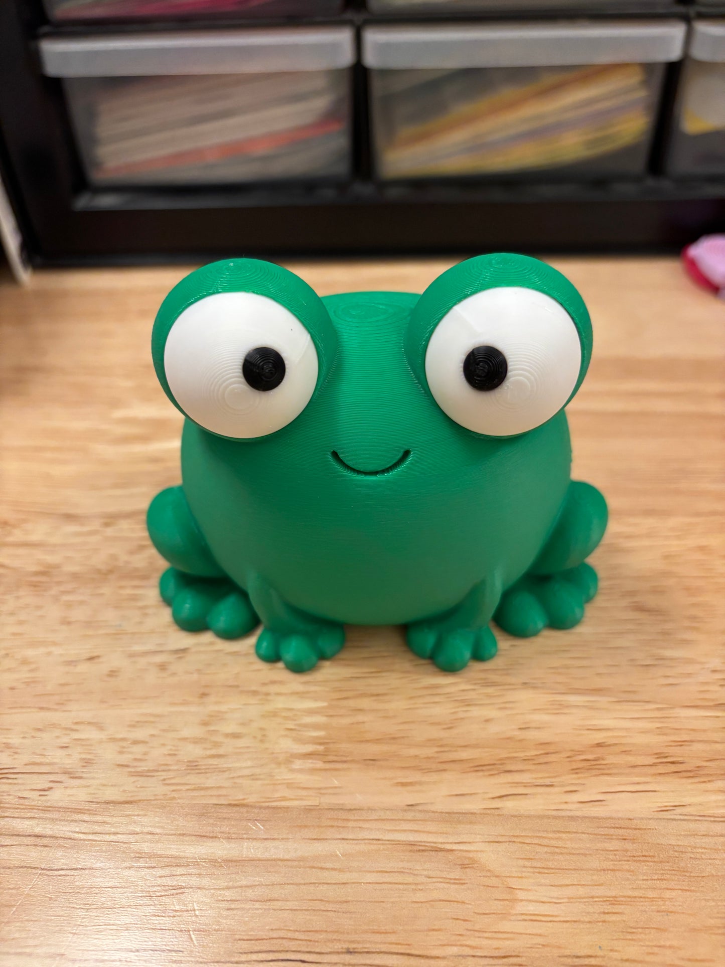 Cute Frog, Desktop Frog, 3D printed Frog