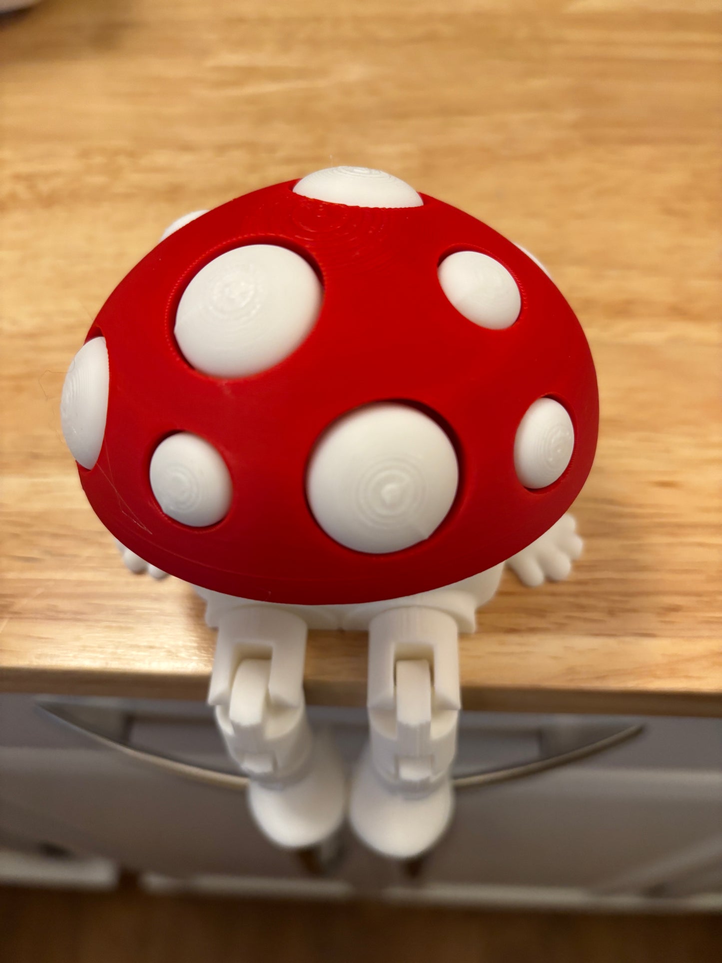 Sitting Mushroom with legs, 3D printed Mushroom with legs