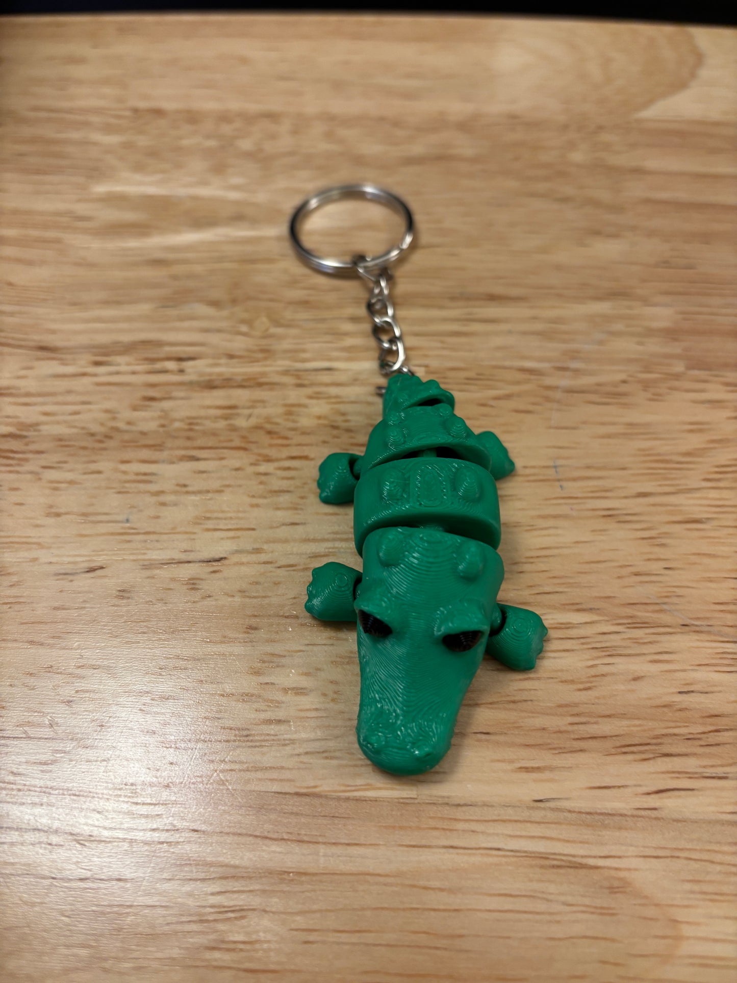 Alligator Key chain, 3D printed keychain, gator keychain, Gator Key chain, Flexi Alligator Key Chain