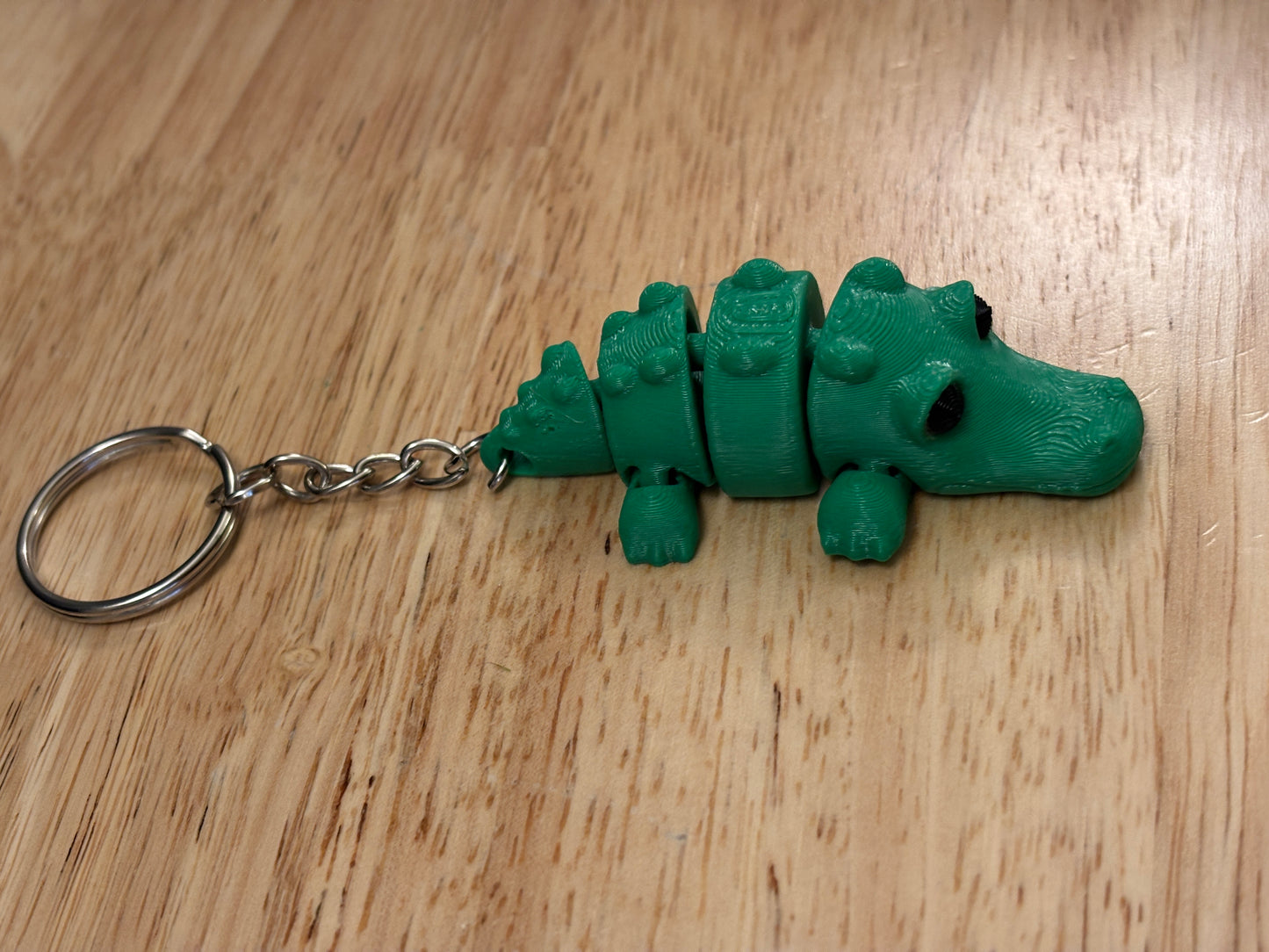 Alligator Key chain, 3D printed keychain, gator keychain, Gator Key chain, Flexi Alligator Key Chain