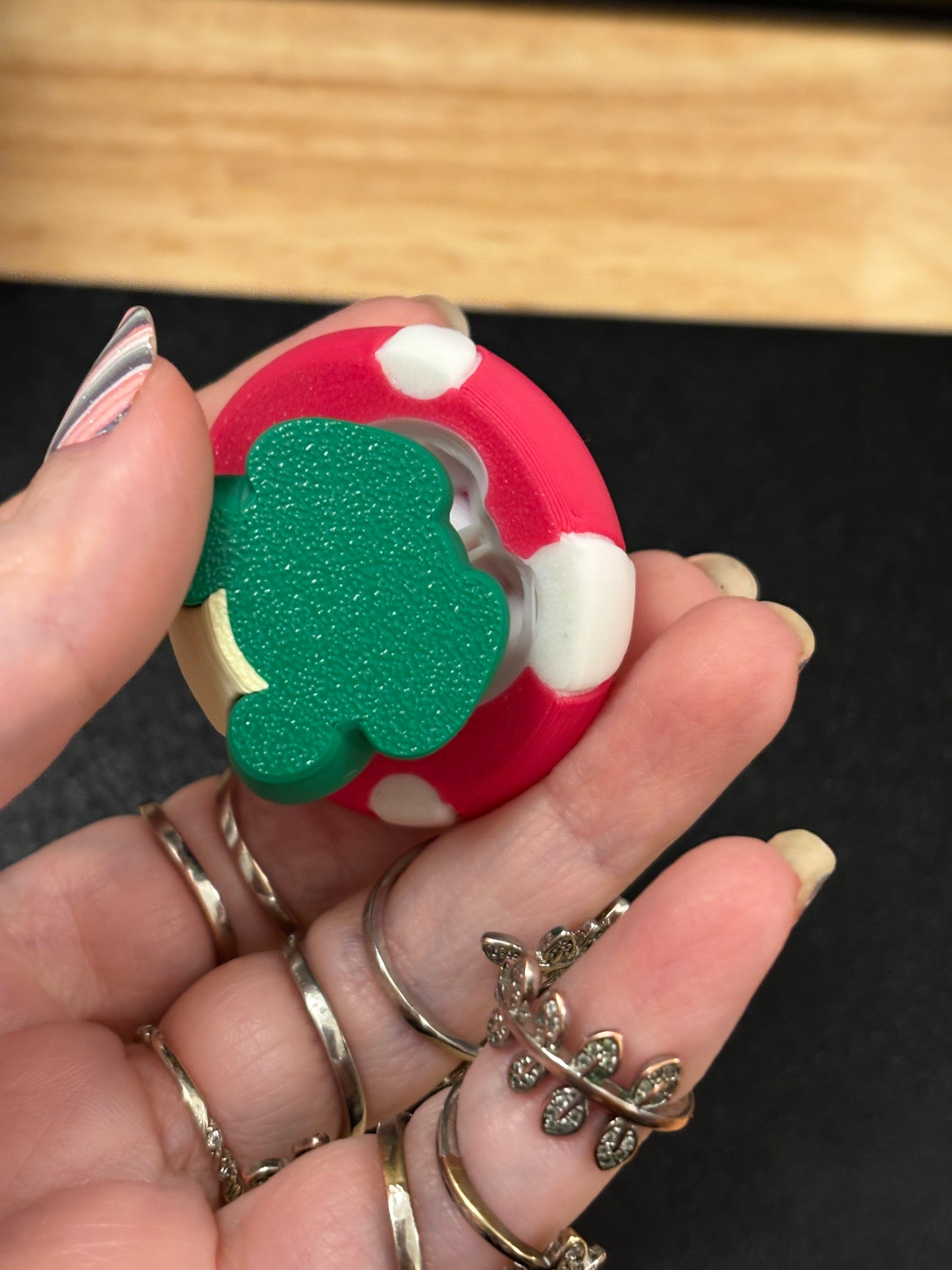 Clicky Toad Mushroom Key chain, 3D printed Toad keychain, Mushroom Toad Keychain, Clicky Keychain