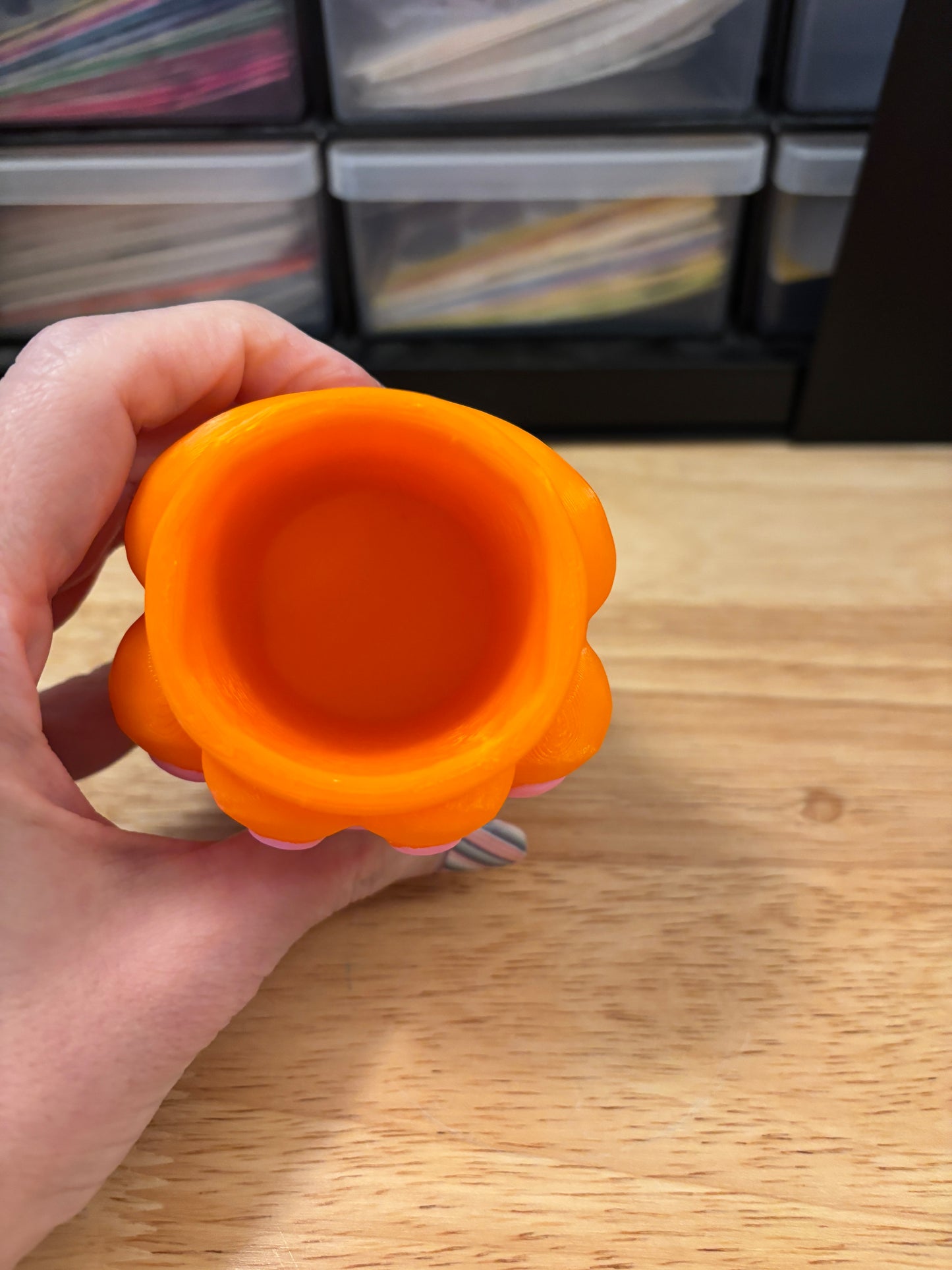 Paw Printed Pencil Holder, Cute Pencil holder, 3D Printed Pencil holder, Hand painted Pencil holder, Toe beans Pencil holder