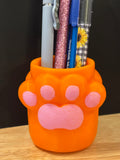 Paw Printed Pencil Holder, Cute Pencil holder, 3D Printed Pencil holder, Hand painted Pencil holder, Toe beans Pencil holder