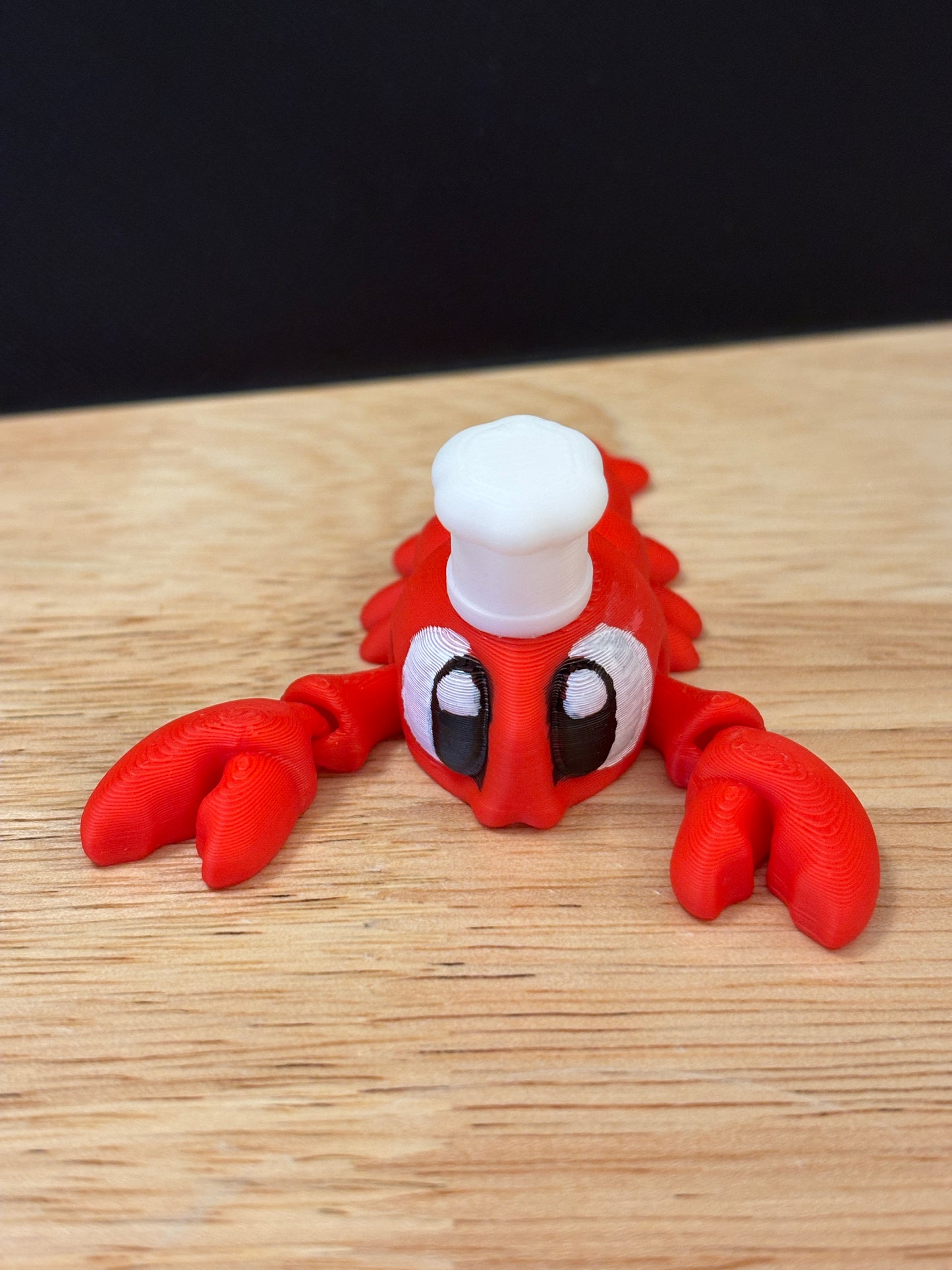 Flexi Lobster Key chain, 3D printed keychain, Chef lobster keychain, Flexi Lobster Keychain