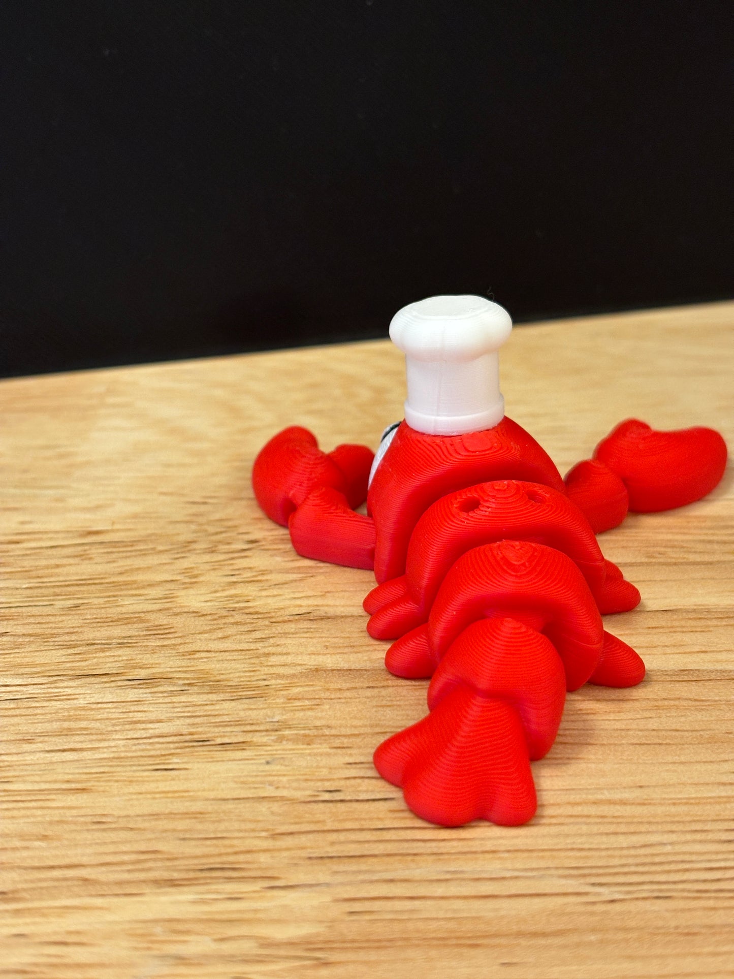 Flexi Lobster Key chain, 3D printed keychain, Chef lobster keychain, Flexi Lobster Keychain