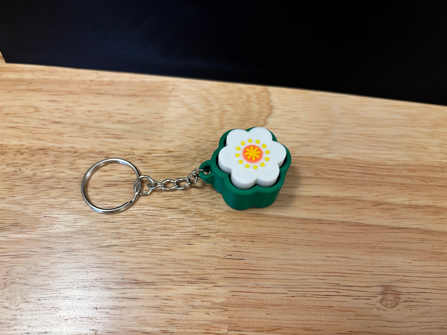 Clicky Flower Key chain, 3D printed flower keychain, Flower Keychain, Clicky Keychain, Clickie Flower keychain