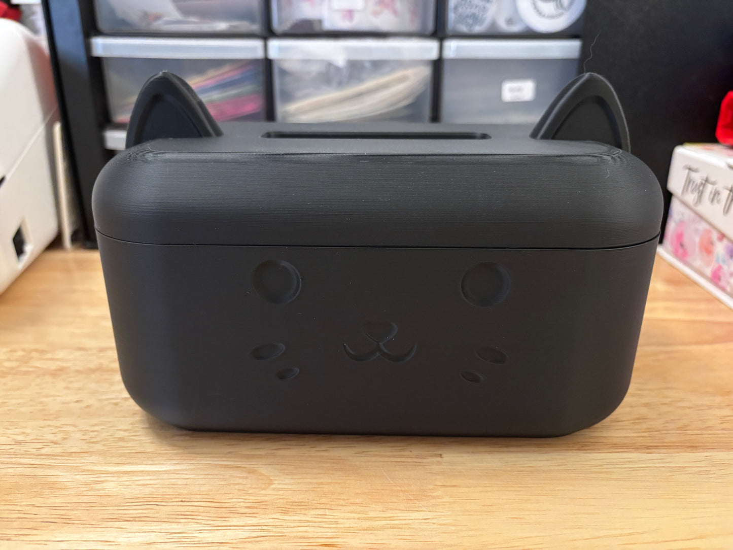 Cat Faced Tissue Box, 3D printed Cat tissue box