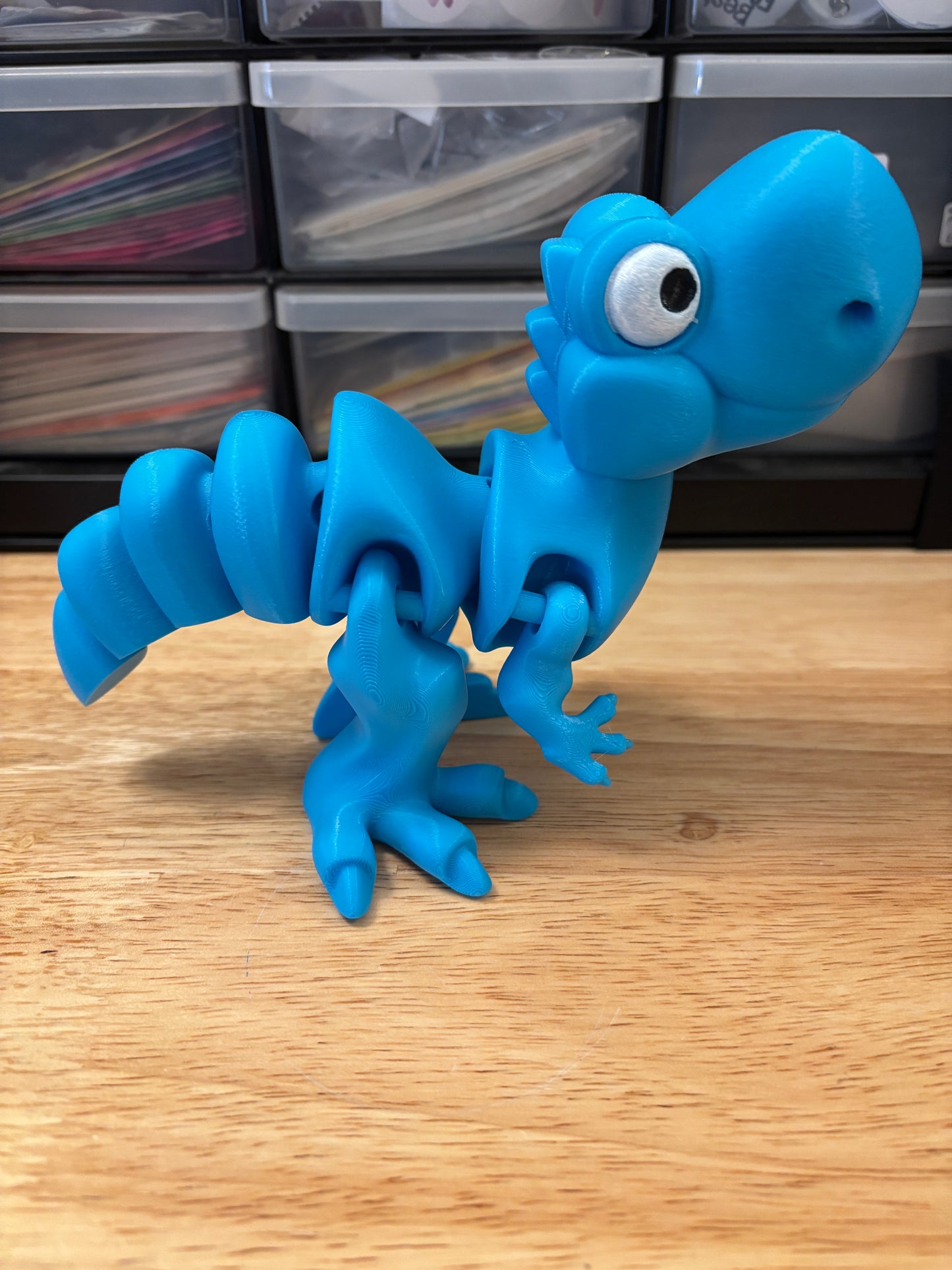 T Rex Dino with flexi legs, 3D printed Dino with legs