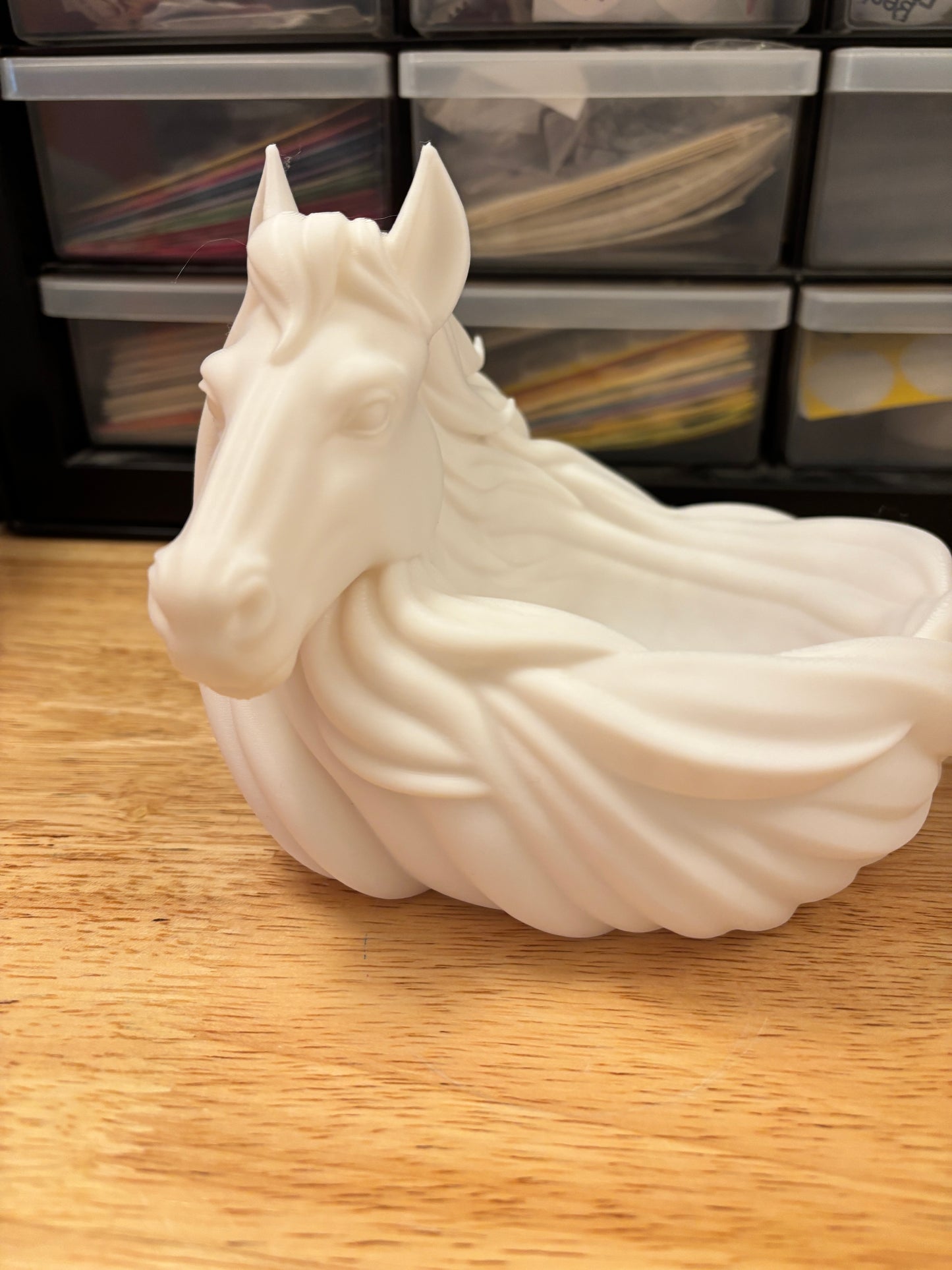 3D printed Horse Key holder bowl, 3D Printed Horse Catchall Bowl, Equestrian Desk Organizer, Horse Bowl