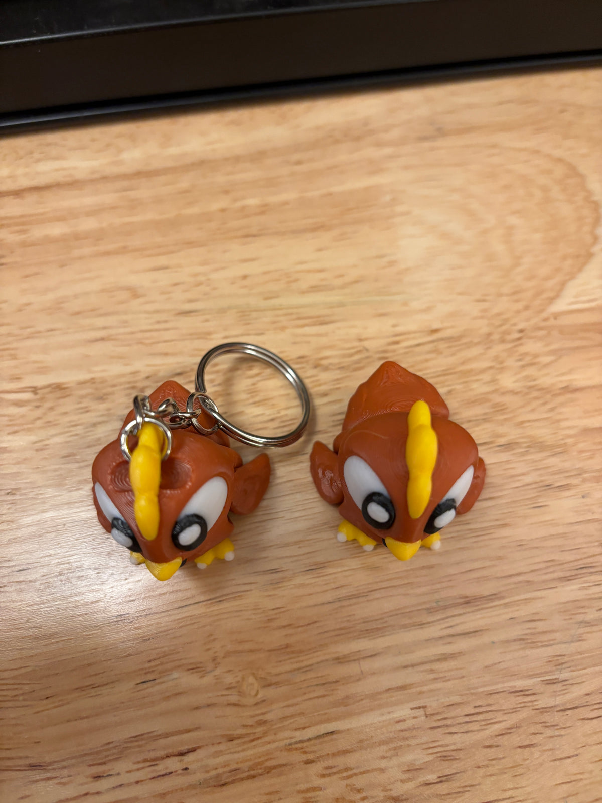 3D printed Baby brown chick, baby Chick keychain, Baby chicken key chain,  key chain