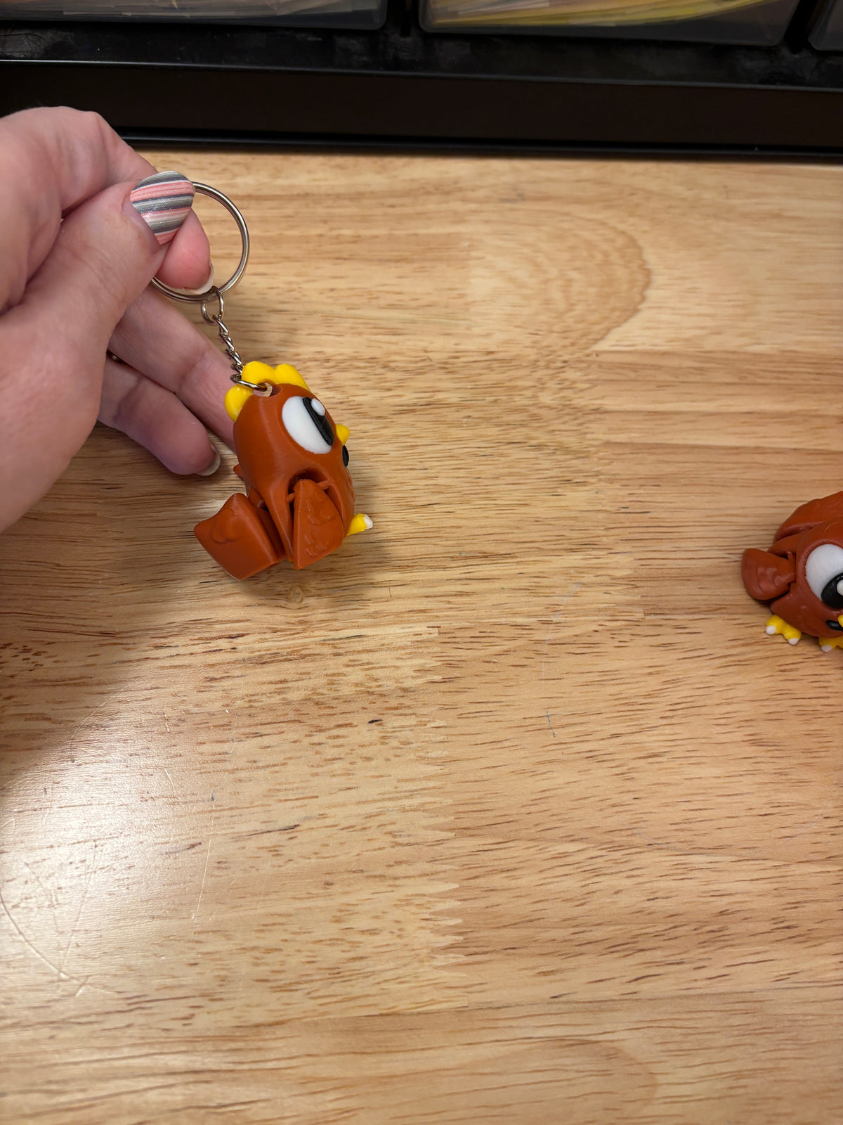 3D printed Baby brown chick, baby Chick keychain, Baby chicken key chain,  key chain