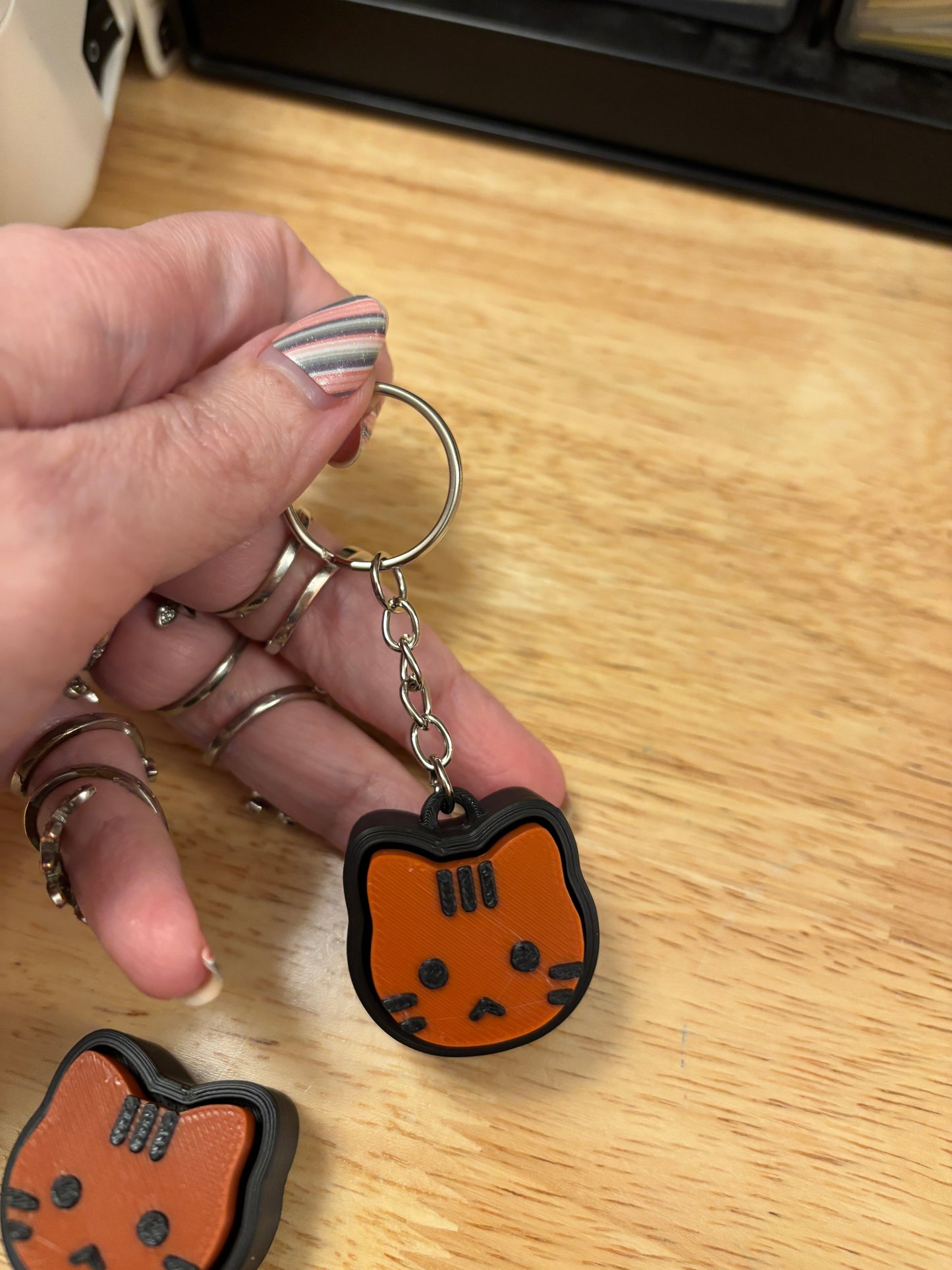 cat clicky key chain