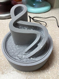 3D Printed Desktop Water Fountain with Planters attached