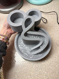 3D Printed Desktop Water Fountain with Planters attached