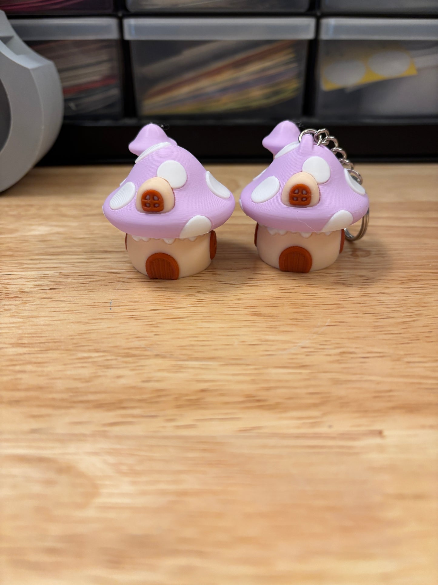 Clicky Mushroom Cottage Key chain
