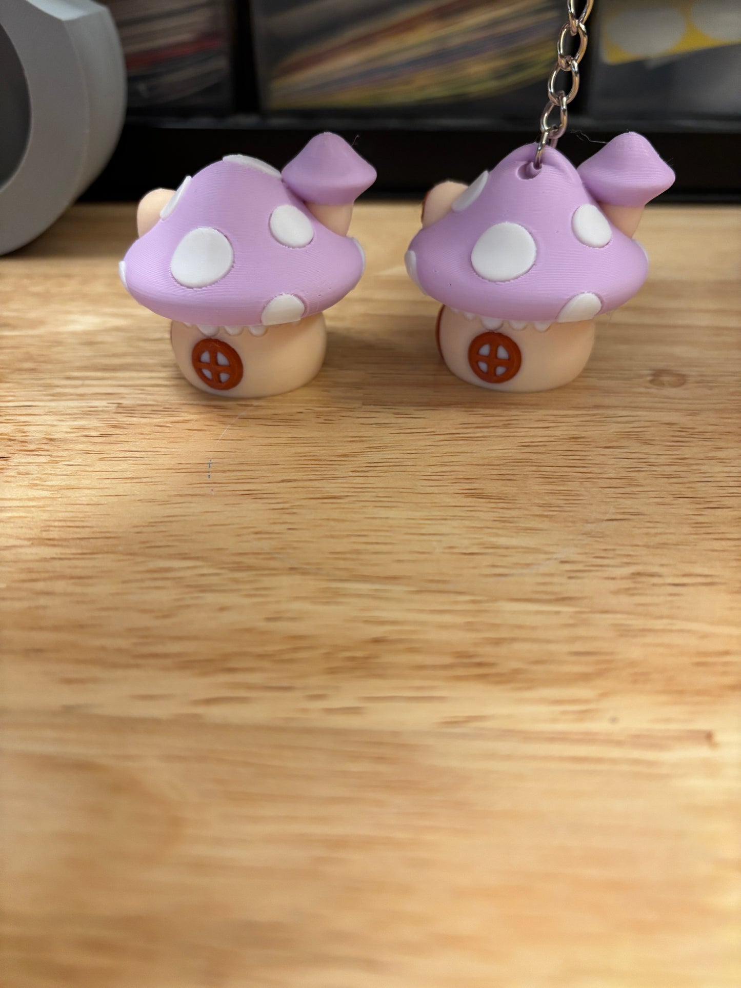 Clicky Mushroom Cottage Key chain