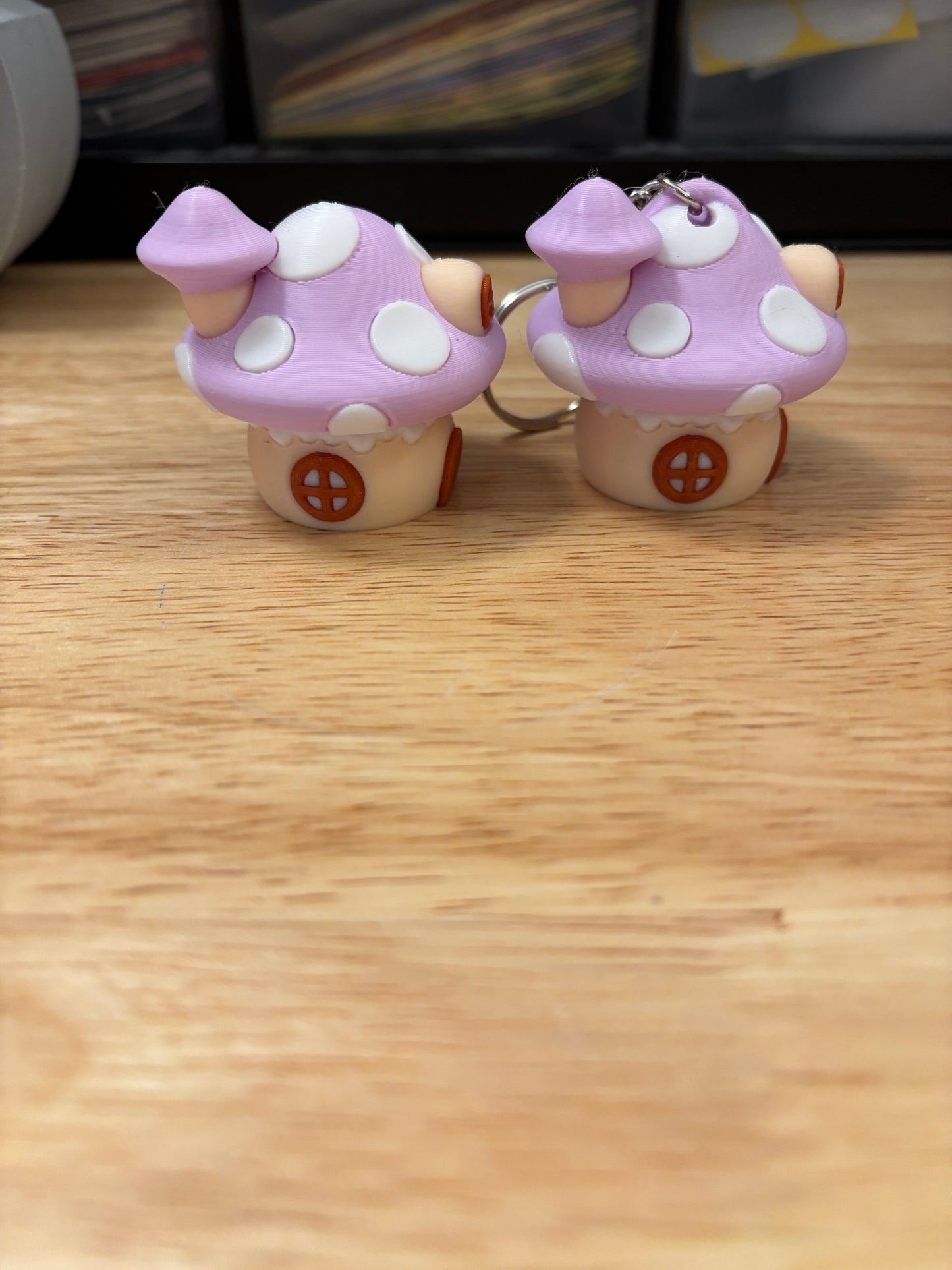 Clicky Mushroom Cottage Key chain