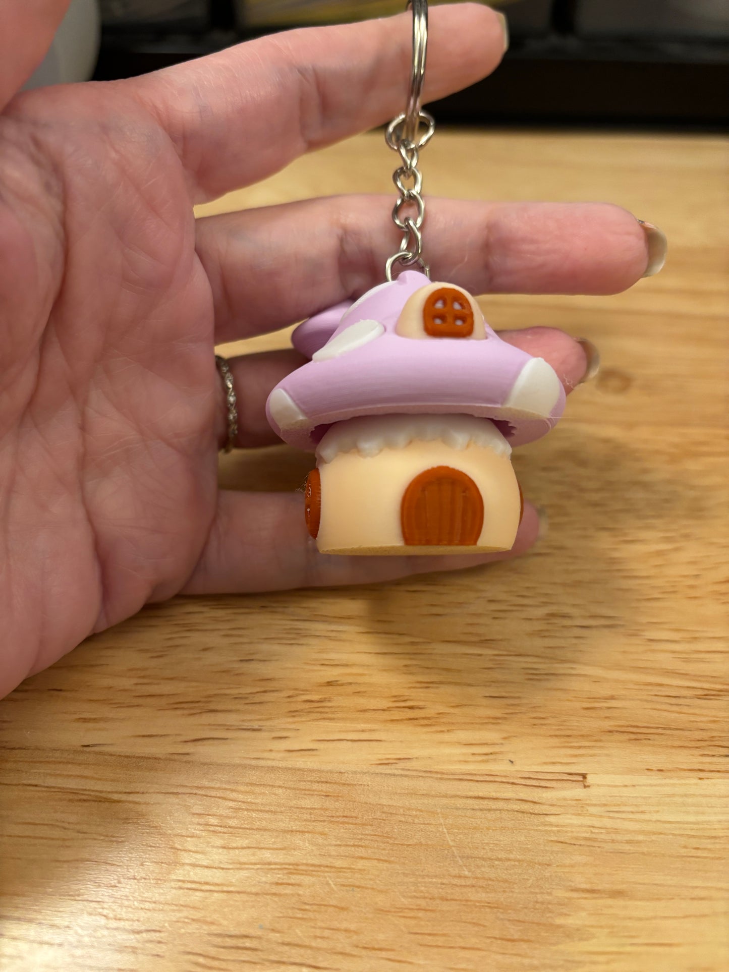 Clicky Mushroom Cottage Key chain