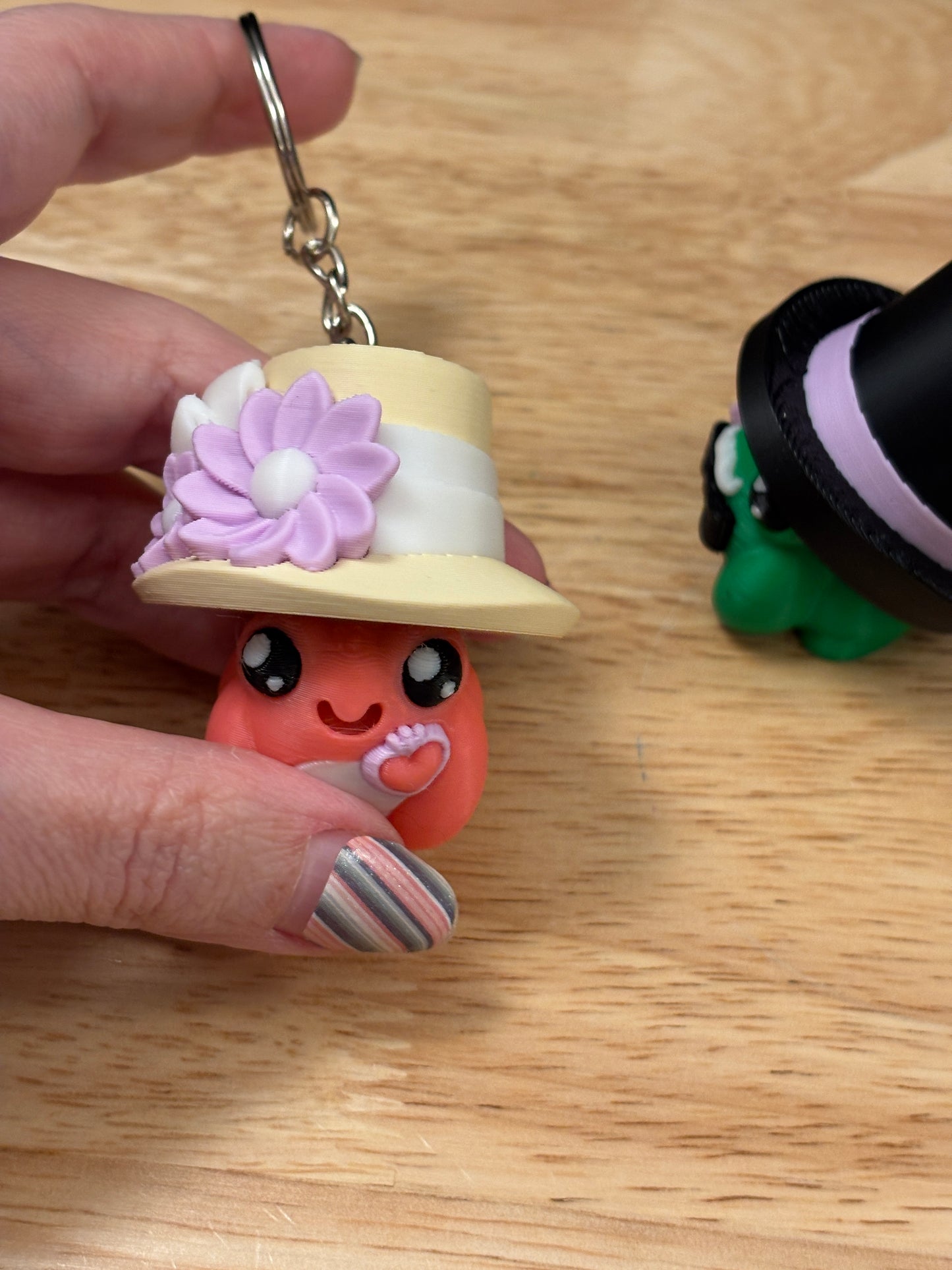 Clicker Opera Toad Key chain, 3D printed Toad keychain, Opera Frogs Keychain, Clicky Keychain, Frog Couple clicker, Opera Couple Clicker