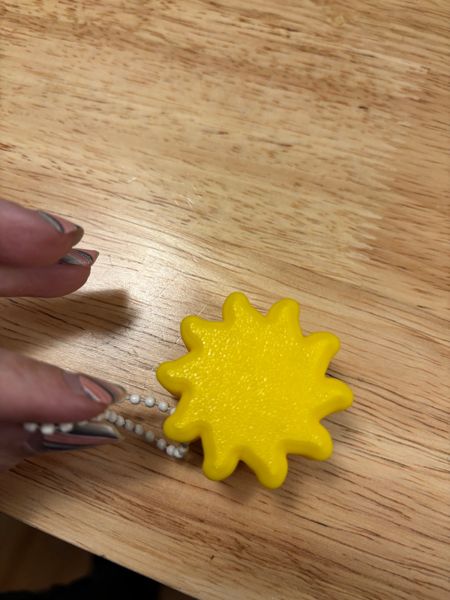 Sun fidget clicker, Sun clicker, Smile on sun fidget clicker keychain