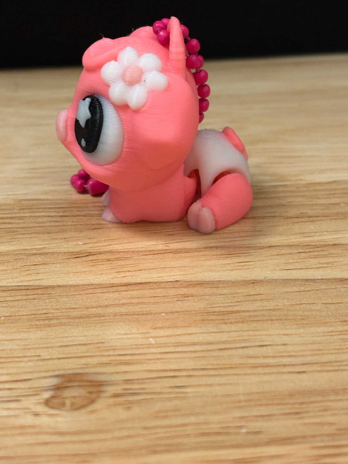 Pink baby pig Key chain, 3D printed piglet keychain, Baby Pig Key chain